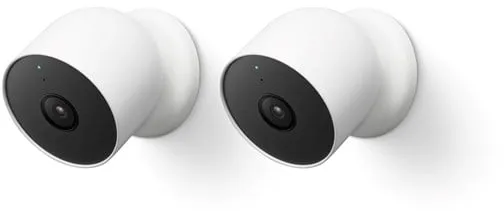 Google Nest Cam – Bateriově napájená venkovní/vnitřní bezpečnostní kamera, balení 2 ks